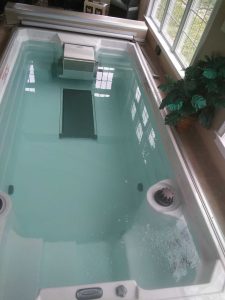 Newly installed endless pool